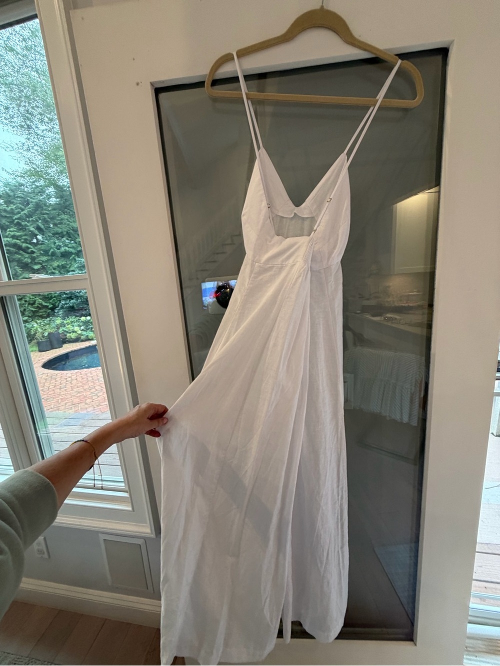 J. Crew White Linen Maxi Slip Dress with Spaghetti Straps - Picture 5 of 5